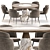 Modern Dining Set Collection 3D model small image 3