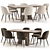 Modern Dining Set Furniture Collection 3D model small image 3