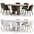 Modern Dining Set Furniture Collection 3D model small image 4