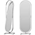 Rotating Full-Length Mirror Stand 3D model small image 1