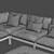 Nordic Elegance: Bonan Lounge Sofa 3D model small image 10