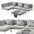 Nordic Elegance: Bonan Lounge Sofa 3D model small image 12