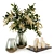 Modern Glass Vase Set 3D model small image 1