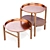 Hirundo Copper Accent Side Tables 3D model small image 13