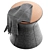 Modern Clessidra Pouf by Bonaldo 3D model small image 2