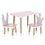 Dimdom Kids 3-Piece Children's Table and Chairs Set 3D model small image 1