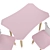 Dimdom Kids 3-Piece Children's Table and Chairs Set 3D model small image 7