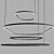 Elegant Oval Pendant Light 3D model small image 4