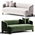 Modern 3-Seater TARU Sofa 3D model small image 2