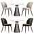 Modern Dining Set Furniture Collection 3D model small image 1