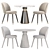 Modern Dining Set Furniture Collection 3D model small image 4