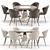 Luxury Dining Set Collection: 3D Model Kit 3D model small image 1