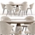 Luxury Dining Set Collection: 3D Model Kit 3D model small image 2