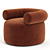 Plush Comfort Armchair 3D Model 3D model small image 3