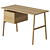 Modern Architect Desk in Natural 3D model small image 3