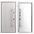 Modern Aluminum Entry Door Nova013 3D model small image 4
