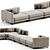  Luxe Modern Comfort Sofa 3D model small image 1