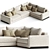 Modern Arflex R03 Sectional Sofa 3D model small image 1
