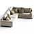 Modern Arflex R03 Sectional Sofa 3D model small image 2
