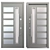 Modern Aluminum Entry Door Nova_019 3D model small image 3