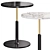 Sleek Black Round Bar Table 3D model small image 1