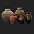 Handcrafted Clay Vases Collection 3D model small image 2