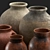 Handcrafted Clay Vases Collection 3D model small image 5