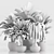 TurboSmooth Wicker Indoor Plant Set 3D model small image 7