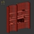 Metal Modular Shelf with Decor 3D model small image 7