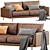 Modern Sofa 3D Model Kit 3D model small image 1