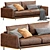 Modern Sofa 3D Model Kit 3D model small image 3