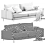 Modern Sofa 3D Model Kit 3D model small image 4