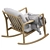 Dilma Linen Rocking Armchair - Stylish Comfort 3D model small image 2