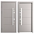 Creo_311 Aluminum Entry Door 3D model small image 3