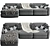 Horm Ellington Chaise: Modern Modular Elegance 3D model small image 2