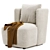 Elvina Fabric Armchair - 3 Color Options 3D model small image 4