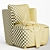 Elvina Fabric Armchair - 3 Color Options 3D model small image 6