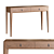 Modern Console Table with Leather Handles 3D model small image 1