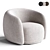 Modern Fabric Armchair Moroso Pacific 3D model small image 1