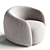 Modern Fabric Armchair Moroso Pacific 3D model small image 2