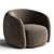 Modern Fabric Armchair Moroso Pacific 3D model small image 4