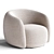 Modern Fabric Armchair Moroso Pacific 3D model small image 5