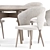 Modern 7-Piece Dining Set 3D model small image 2