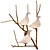 Poetic Alabaster Bird Wall Lights 3D model small image 3