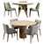 Luxury Dining Furniture Set 3D model small image 1