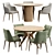 Luxury Dining Furniture Set 3D model small image 2