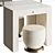 Elegant Vanity Set Ensemble 3D model small image 4