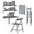 Compact Balcony Home Office Setup 3D model small image 20