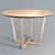 Tohma Round Oak Dining Table 3D model small image 2