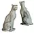 Copper Sitting Cat Figurine 3D model small image 2